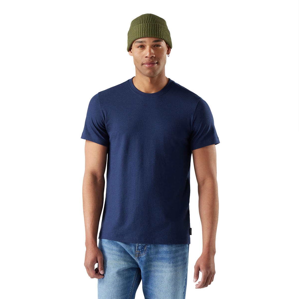 Pánské merino tričko s krátkým rukávem SMARTWOOL Men's Perfect Crew Short Sleeve Tee, Deep Navy velikost: XS