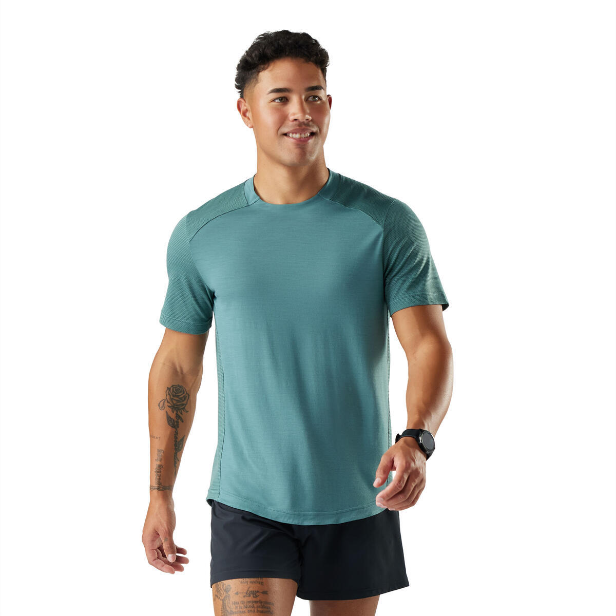 Pánské merino tričko s krátkým rukávem SMARTWOOL Men's Active Mesh Short Sleeve, Dusty Teal velikost: S