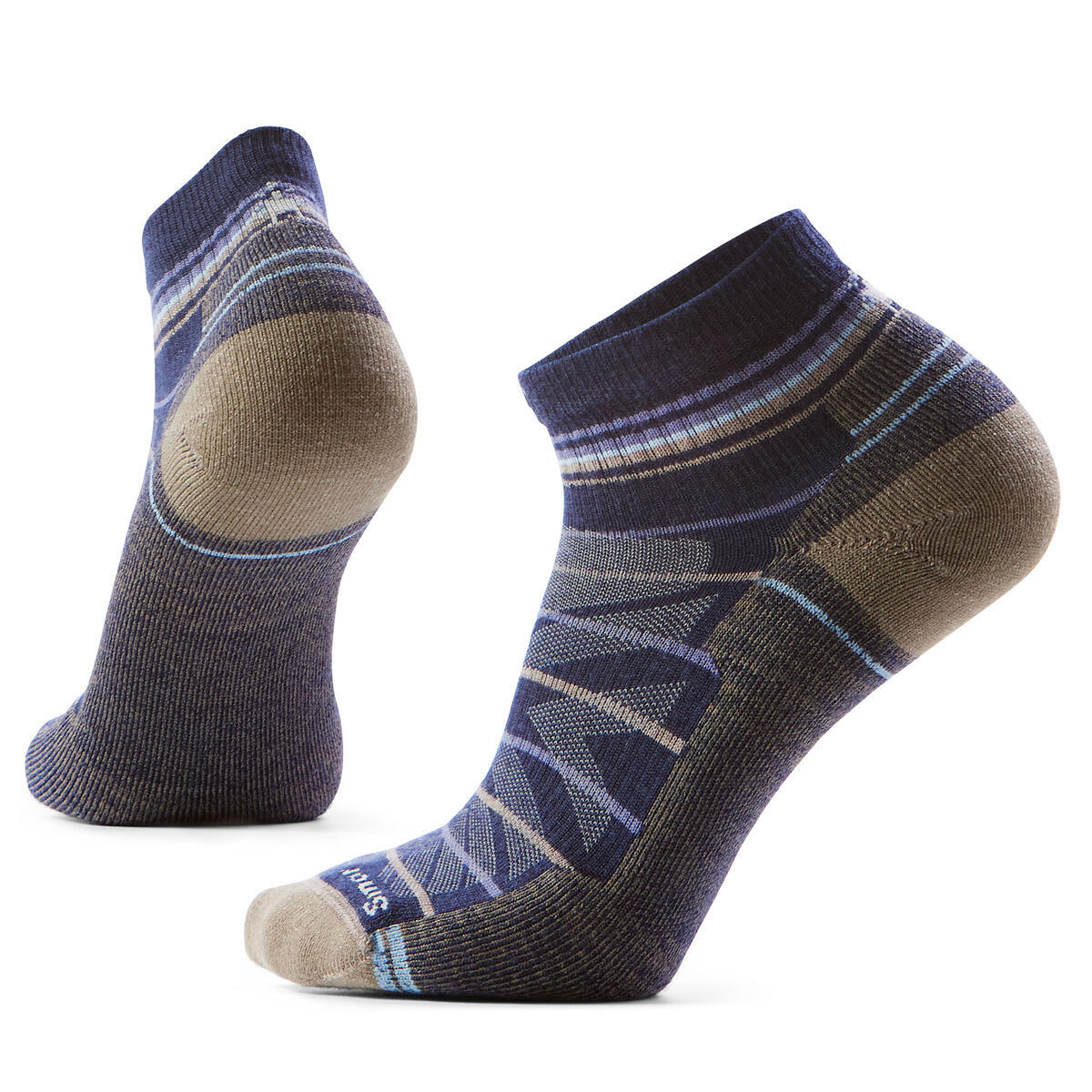 Unisex merino turistické ponožky SMARTWOOL Hike Light Cushion Pattern Ankle Socks, Nightfall Blue velikost: 38-41 (M)