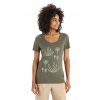 ICEBREAKER Wmns Tech Lite II SS Scoop Tee Fresh Growth, Loden_2