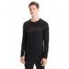 ICEBREAKER Mens 200 Oasis LS Crewe Ski Stripes, Black_2