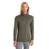 Pánské merino tričko s dlouhým rukávem ICEBREAKER Mens 260 Tech LS Half Zip, Loden