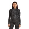 FW25 BM W Women Merino 260 Tech Vertex LS Half Zip Delta Lines AOP 0A57BO672 01 01