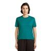 Dámské merino triko s krátkým rukávem ICEBREAKER Wmns 150 Tech Lite III SS Crop Tee, Tidal Teal