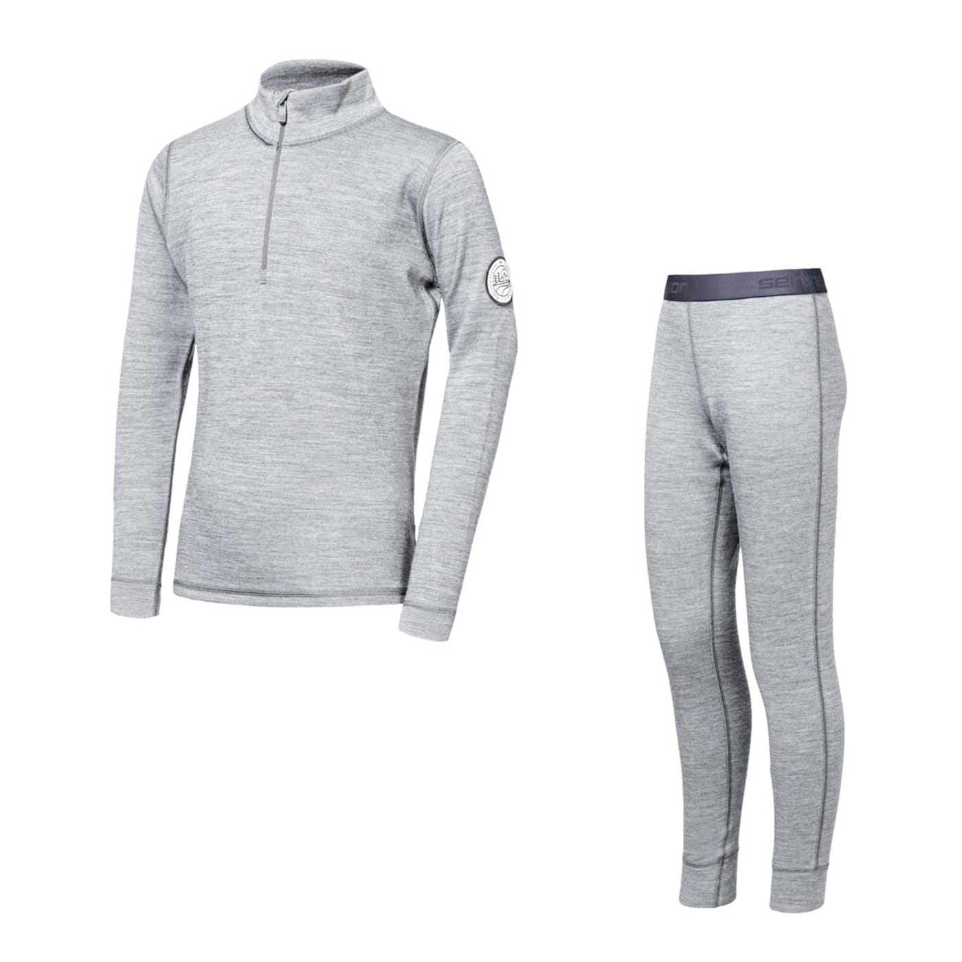 SENSOR MERINO BOLD dětský set triko dl.rukáv zip + spodky