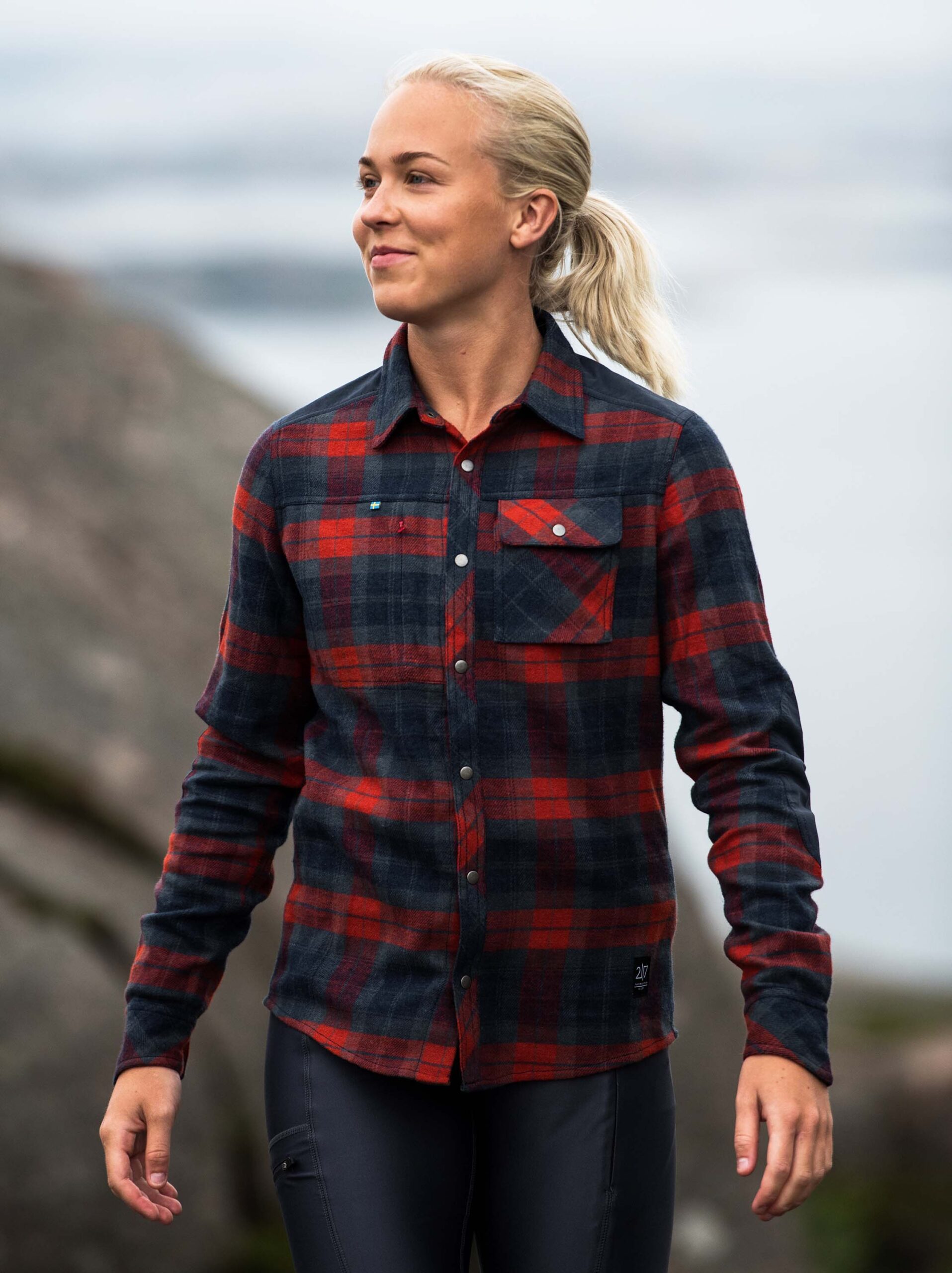 woman-wearing-navy-red-checked-flannel-shirt-1-scaled