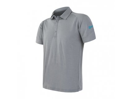 SENSOR MERINO ACTIVE POLO pánské triko kr.rukáv šedá