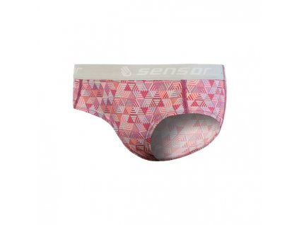 SENSOR MERINO IMPRESS dámské kalhotky lilla/pattern