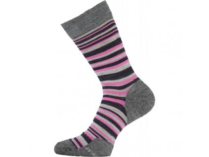LASTING dámské merino  ponožky WWL růžové