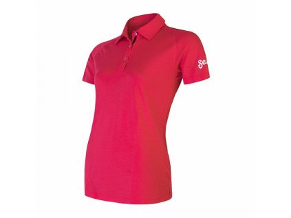 SENSOR MERINO ACTIVE POLO dámské triko kr.rukáv magenta