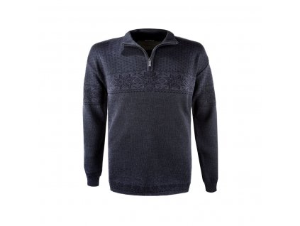 KAMA 4053 unisex merino svetr,  tm. šedý