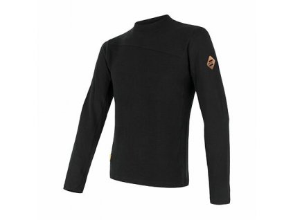 SENSOR MERINO EXTREME pánská mikina dl.rukáv černá