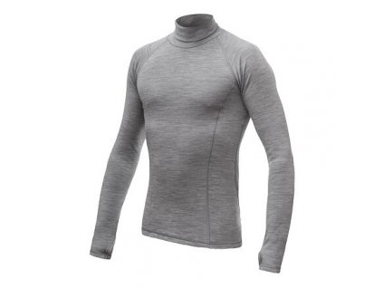 SENSOR MERINO BOLD pánské triko dl.rukáv roll neck cool gray