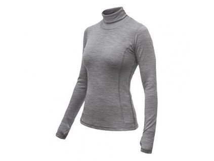 SENSOR MERINO BOLD dámské triko dl.rukáv roll neck cool gray