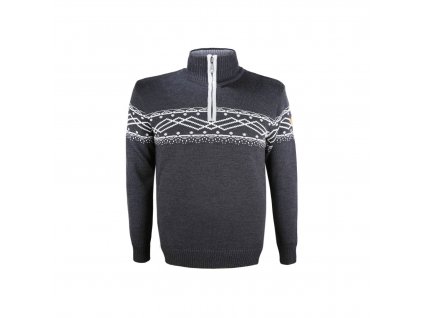 KAMA 4060 pánský merino svetr, tm. šedá