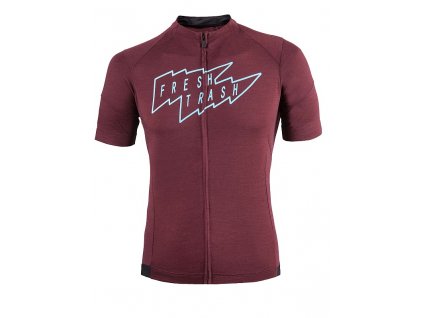 FT MEN'S LITE MERINO JERSEY MERLOT RED