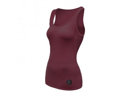 SENSOR MERINO AIR dámské triko bez rukávu port red