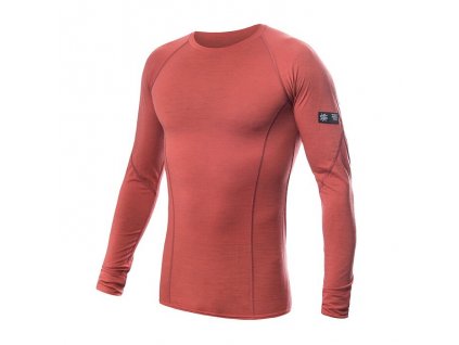 SENSOR MERINO ACTIVE pánské triko dl.rukáv terracotta