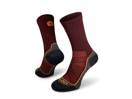 EGLOO MERINO TSM Trek socks, port red 1500x1500