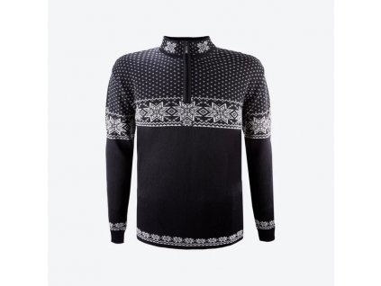 KAMA 4053 unisex merino svetr, černý