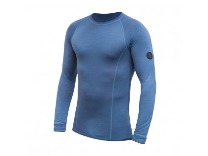 SENSOR MERINO AIR pánské triko dr.rukáv riviera blue