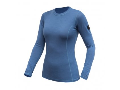 SENSOR MERINO AIR dámské triko dl.rukáv riviera blue