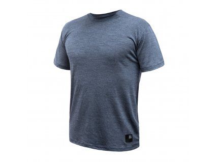 SENSOR MERINO LITE pánské triko kr.rukáv mottled blue