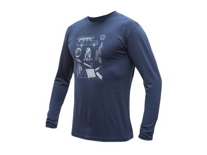 model merino active triko dlouhy rukav outside deepblue
