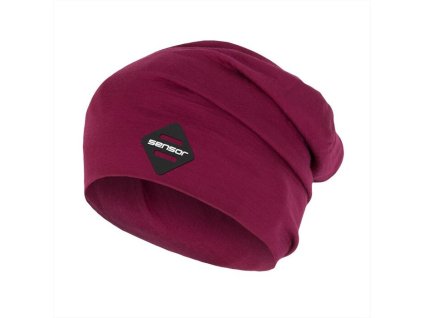 SENSOR ČEPICE MERINO ACTIVE LOGO lilla