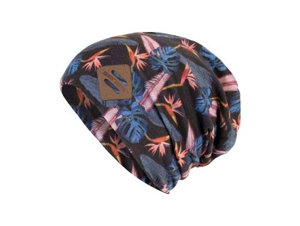 SENSOR ČEPICE MERINO IMPRESS LOGO černá/floral