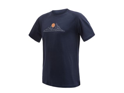 SENSOR MERINO BLEND MOON pánské triko kr.rukáv deep blue