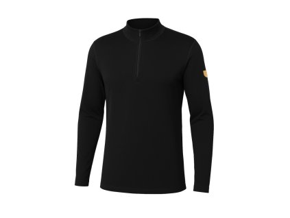 EGLOO MERINO DF WARM MAGNI pánské triko dl.rukáv na zip, černá