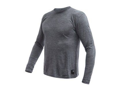 SENSOR MERINO LITE pánské triko dl.rukáv anthracite gray