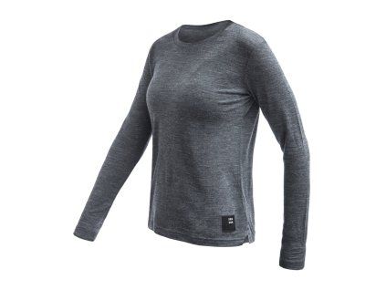 SENSOR MERINO LITE dámské triko dl.rukáv anthracite gray