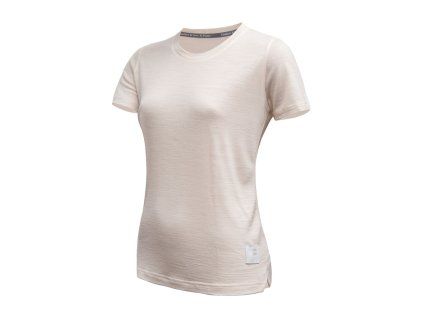 SENSOR MERINO LITE dámské triko kr.rukáv mottled beige