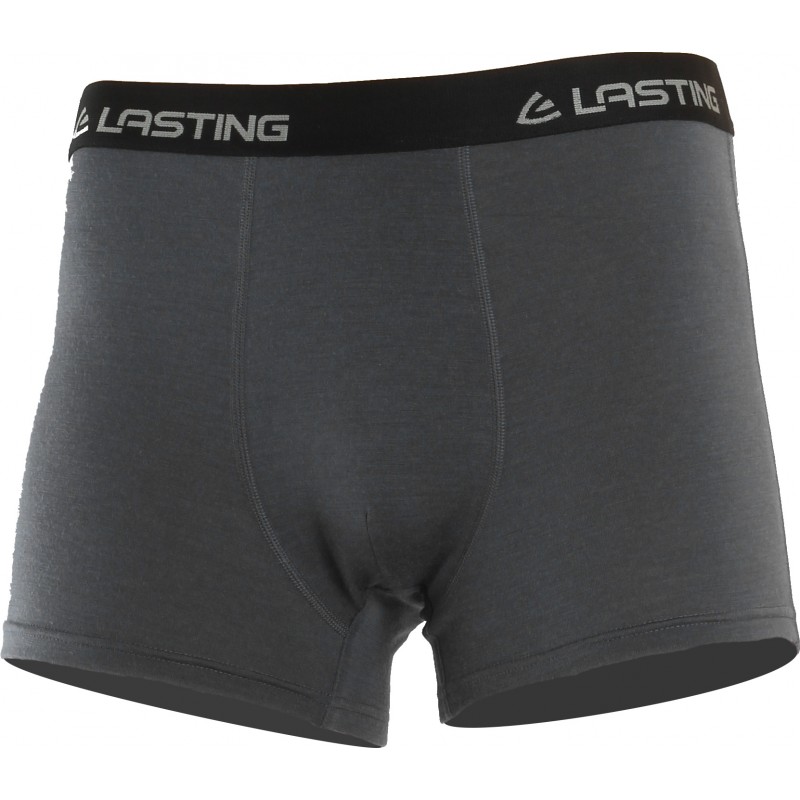 Pánské merino boxerky LASTING Noro šedé Velikost: M