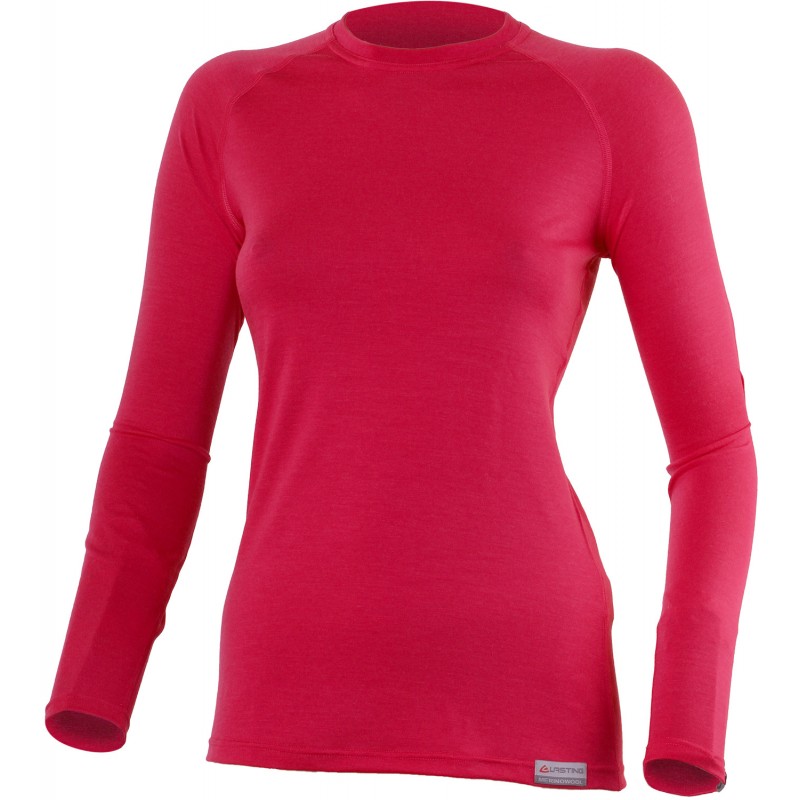Dámské merino triko LASTING Atila růžová Velikost: XL