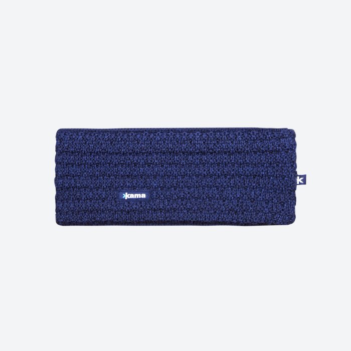 KAMA C36 pletená merino čelenka,  modrá