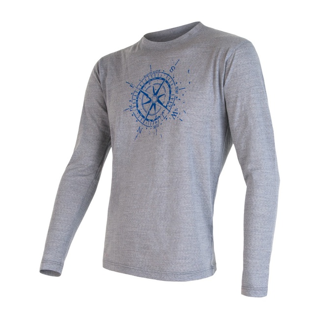 Pánské tričko SENSOR Merino active pt compass šedá Barva: šedá, Velikost: S