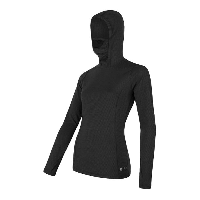 Dámské termo tričko s kapucí SENSOR Merino df černá Barva: černá, Velikost: XL