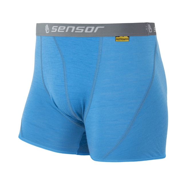 Pánské merino boxerky SENSOR active modrá Barva: Modrá, Velikost: XXL