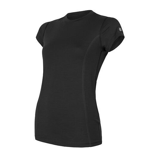 SENSOR MERINO ACTIVE dámské triko krátký rukáv černá