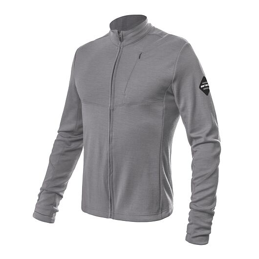 Pánská mikina SENSOR Merino upper šedá zip Barva: šedá, Velikost: S