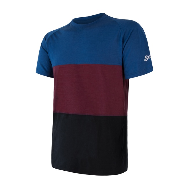 SENSOR MERINO AIR PT pánské triko kr.rukáv černá/modrá/vínová