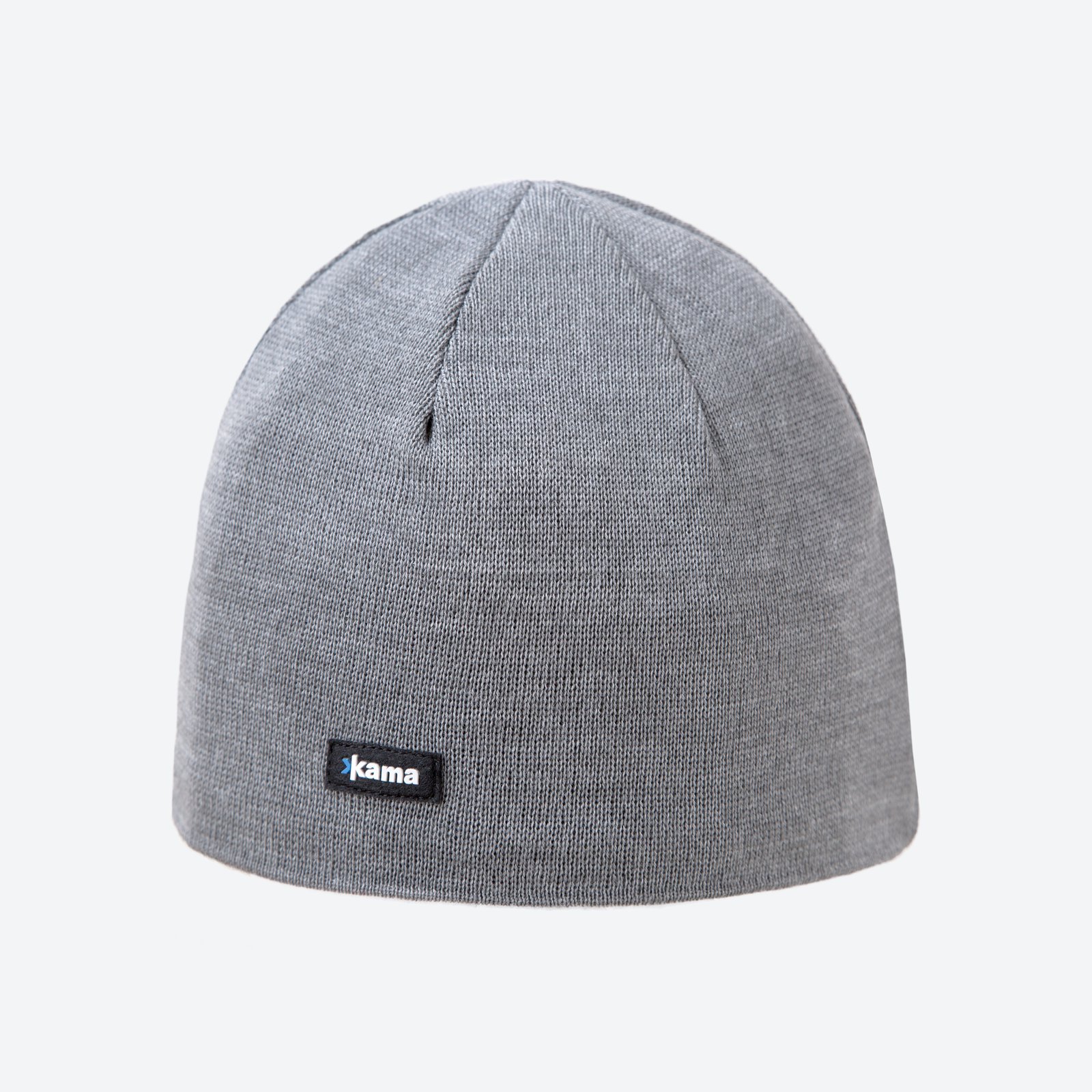 KAMA A02 pletená merino čepice,  šedá Velikost: M