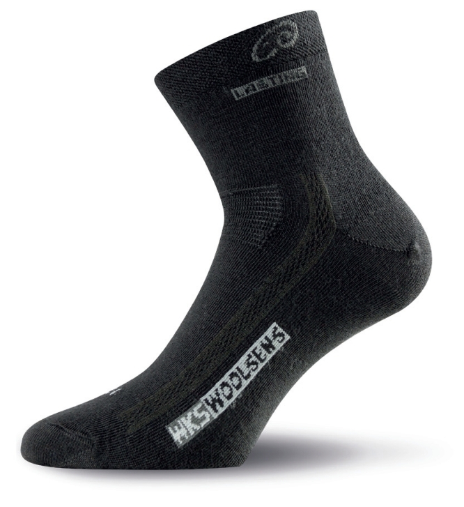 Merino ponožky LASTING Wks černé Velikost: (38-41) M