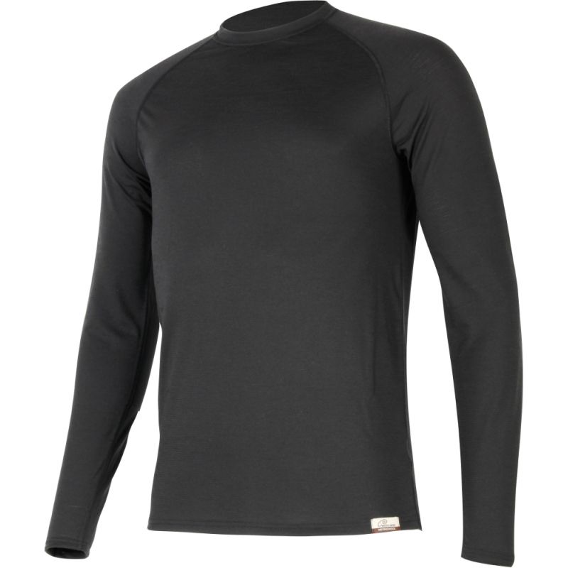 Pánské merino triko LASTING Atar černé Velikost: XL