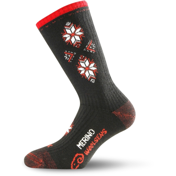 Lyžařské merino ponožky LASTING Sck černé Velikost: (34-37) S