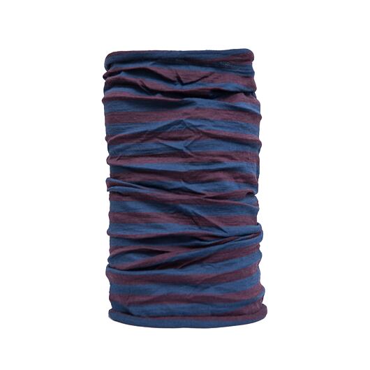 Multifunkční šátek SENSOR Tube Merino Air modrá/vínová pruhy