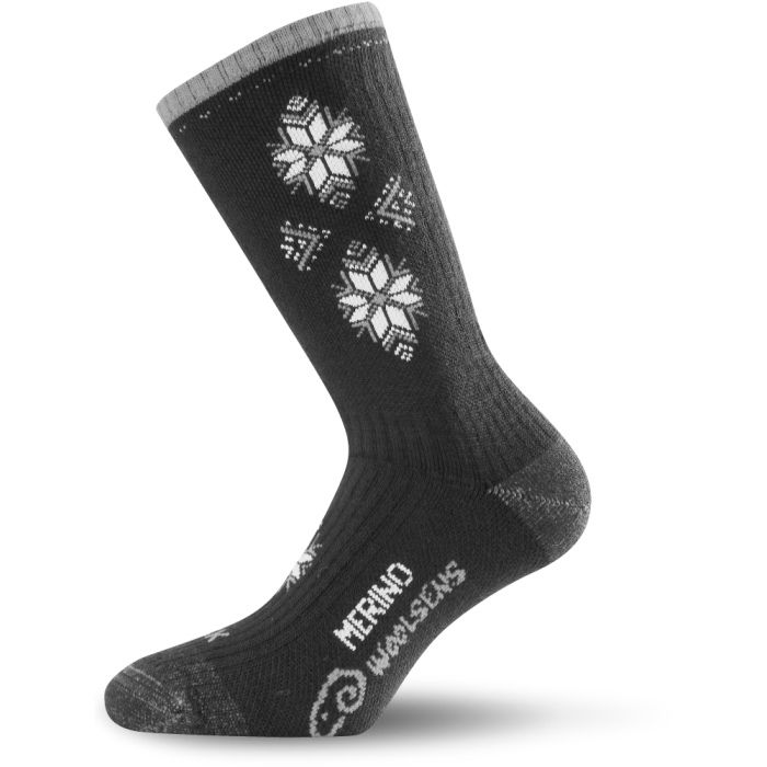 Lyžařské merino ponožky LASTING Sck černé Velikost: (46-49) XL